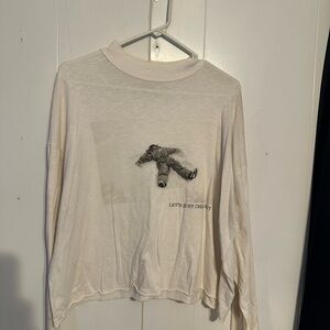 Cropped Aerie Long Sleeve Mock Neck Shirt